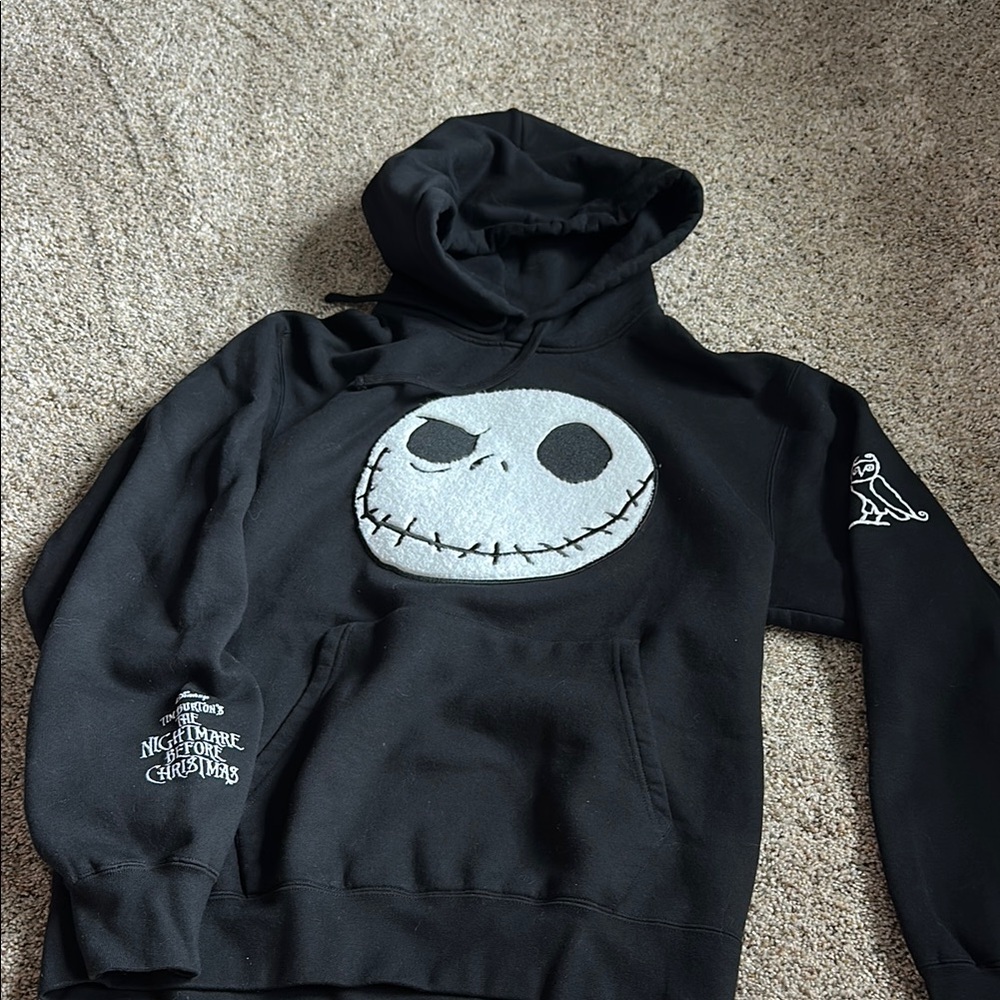 OVO Black Sweatshirt Jack Skellington Design